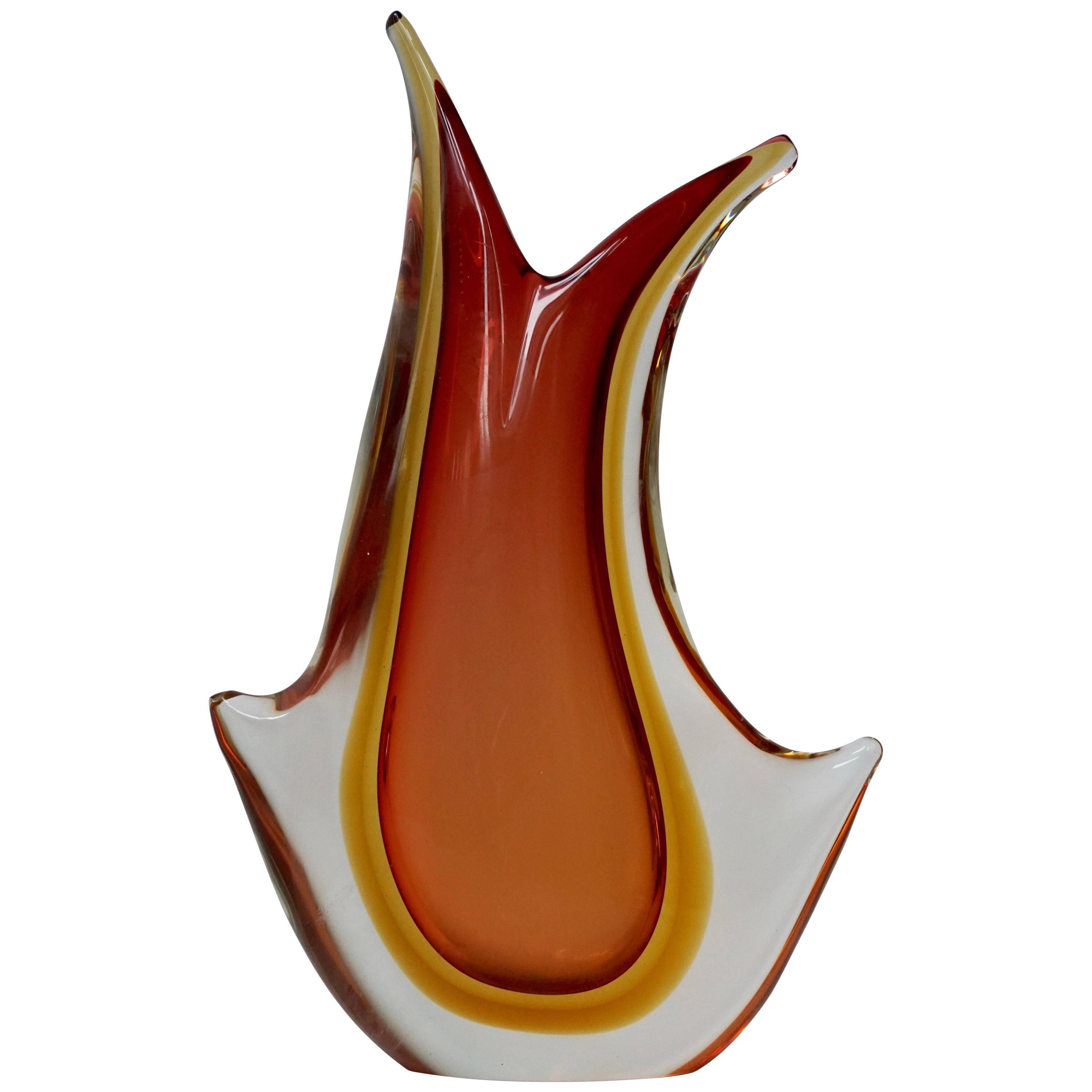 Murano Glass Vase For Sale at 1stDibs