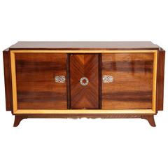 French 1940s Leleu Style Palisander and Sycamore Buffet