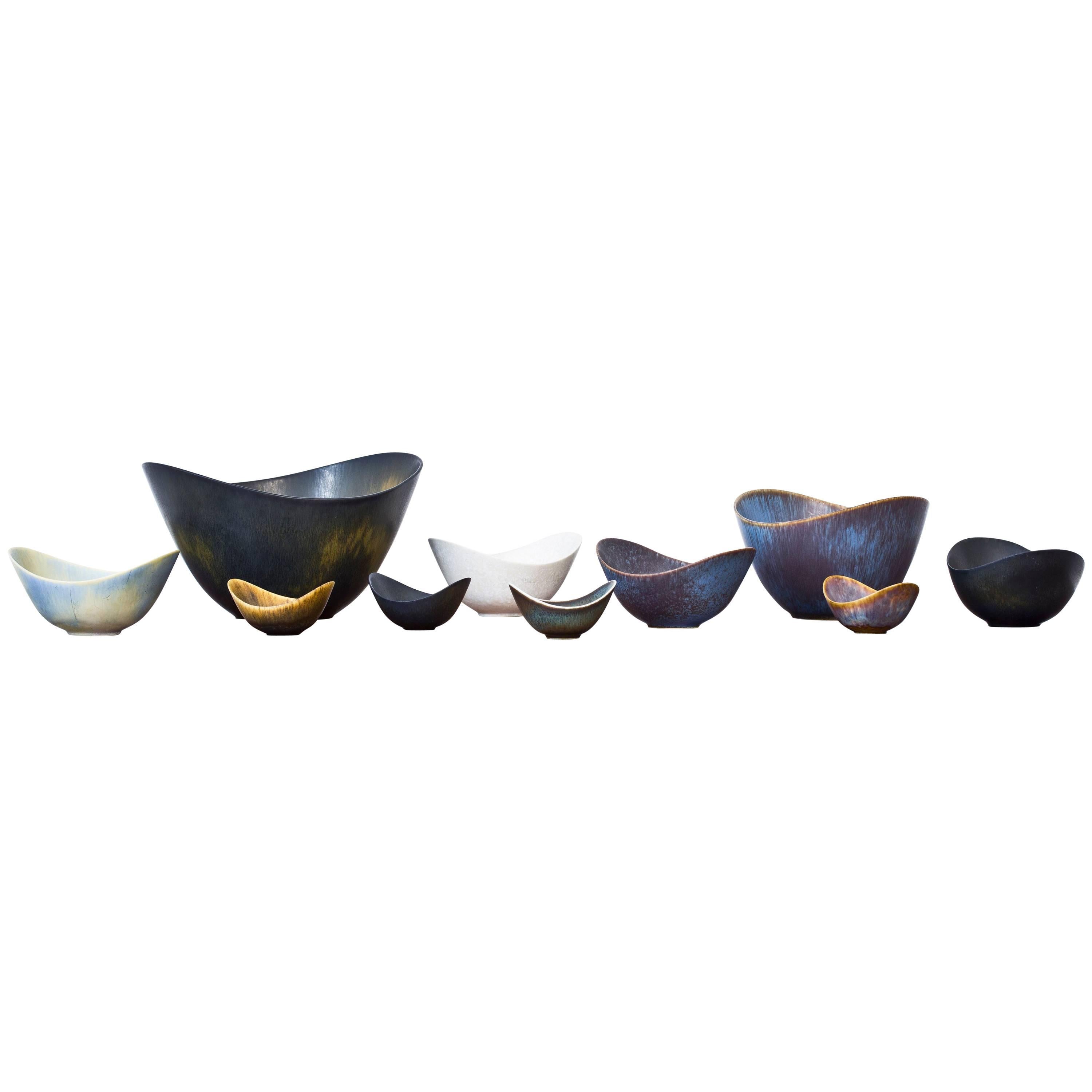 Collection of Ten Bowls by Gunnar Nylund