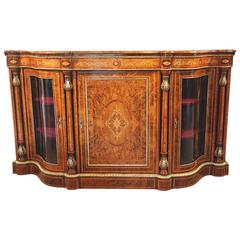Magnificent Victorian Inlaid Walnut Credenza