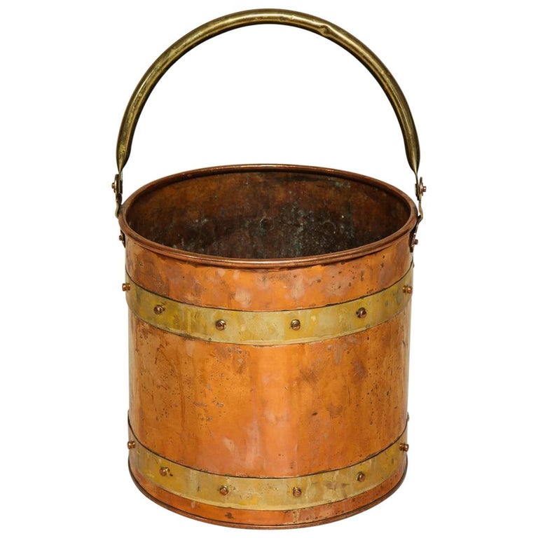 Copper and Brass Bucket at 1stDibs