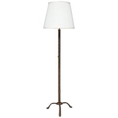 Brass Rope Twist Floor Lamp