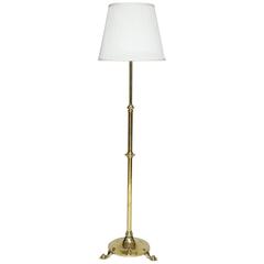 Antique Adjustable Brass Floor Lamp