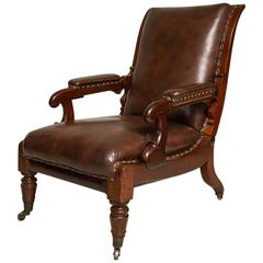 Antique William IV Reclining Library Chair