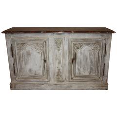 18th Century Painted Buffet with Marble Top