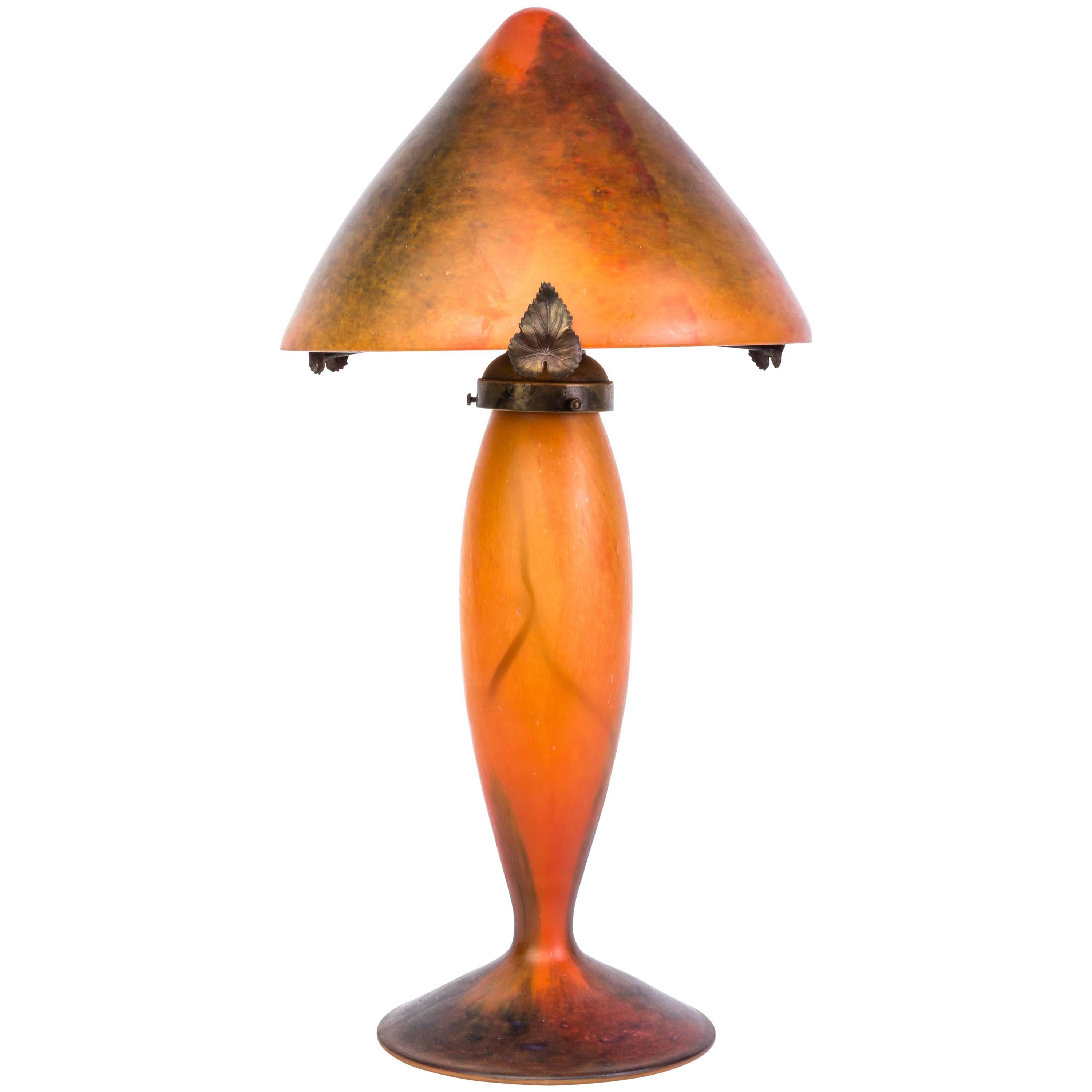 1920s Art Deco Table Lamp by Schneider Le Verre Francais at 1stDibs le verre