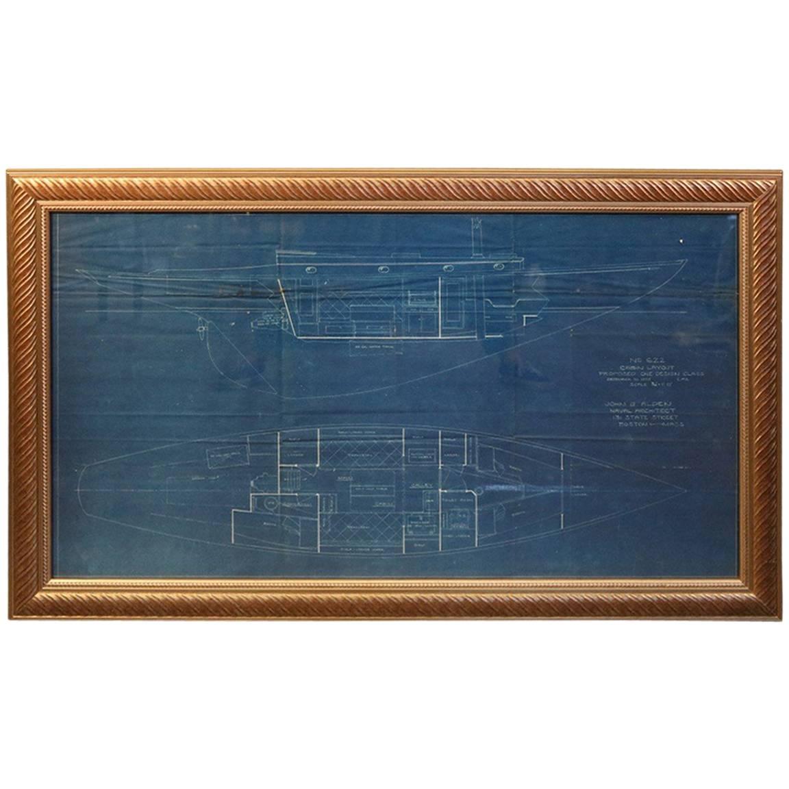 John Alden One Design Class Blueprint For Sale