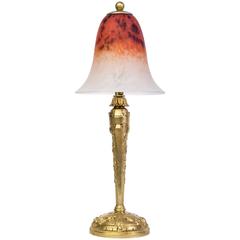 Wonderful 1920s French Art Deco Bronze Table Lamp Signed by Charles Schneider 11
