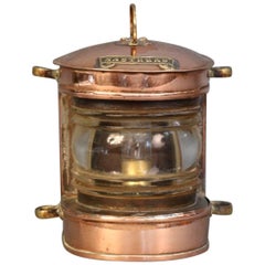 Vintage Copper Masthead Lantern, Dutch