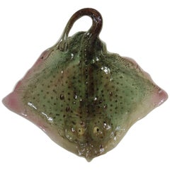 Majolica Ray Fish Platter Fives Lille, circa 1900