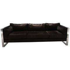 Milo Baughman Chrome Sofa