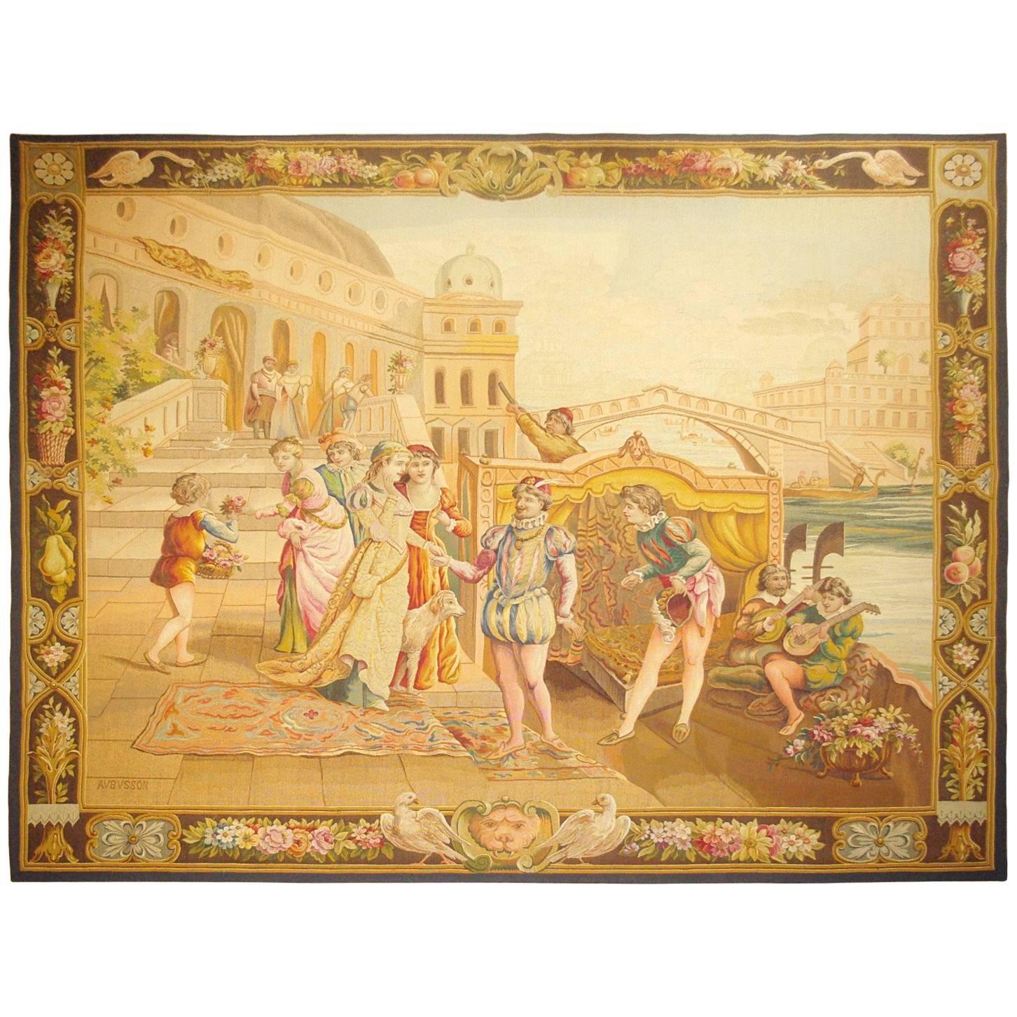 Aubusson 100% Silk Tapestry