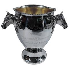 Antique American Sterling Silver Rhode Island Horse Racing Trophy Cup 12