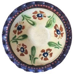 19th Century French Jaspe Bowl Hand-Painted with Floral Motive 4