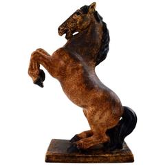 'Michael Andersen' Rearing Horse in Ceramics in Different Shades of Brown 4