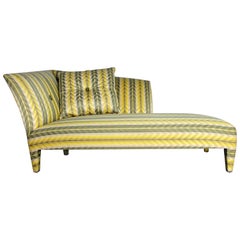 Vintage Donghia Yellow Stripe Spirit Chaise Longue by John Hutton