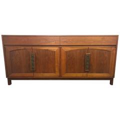 Gorgeous John Keal for Brown Saltman Walnut Credenza