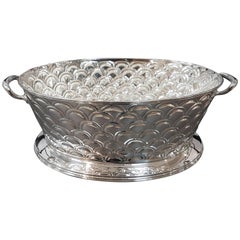 20th Century Silver Oval Basket