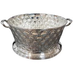 20th Century Silver Round basket with handles 4
