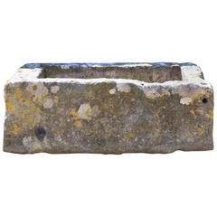 Large Antique Limestone Trough with Good Weathering and Patination