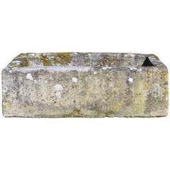 Large Antique Limestone Trough with Good Weathering and Patination