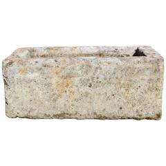 Large Antique Limestone Trough with Good Weathering and Patination