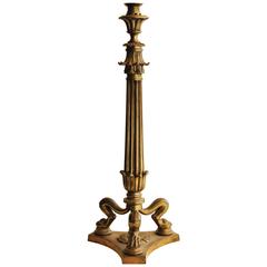 Finely Cast Victorian Brass Table Lamp