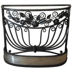 French Art Deco Iron and Metal Umbrella Stand, circa 1925