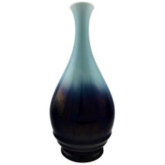 Rörstrand/Rorstrand Floor Vase in Faience, Glaze in Blue Tones