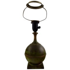GAB (Guldsmedsaktiebolaget) Art Deco Table Lamp, Bronze, Sweden, 1940s