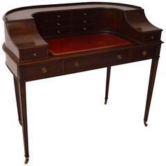 Antique Mahogany Cartlon House Desk