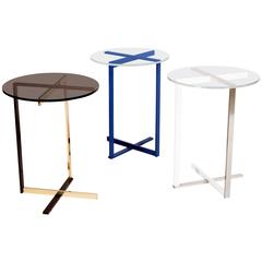 Peasant Side Table with Metal Frame and Glass Top 11