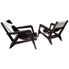 Pierre Jeanneret Style of Armchairs Design 1940 Grenoble