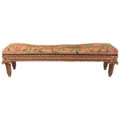 Louis XVI Style Giltwood and Petit Point Tapestry Footstool, circa 1880