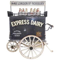 Used Hand Pulled Milk Cart "by Appointment to H.M the King"