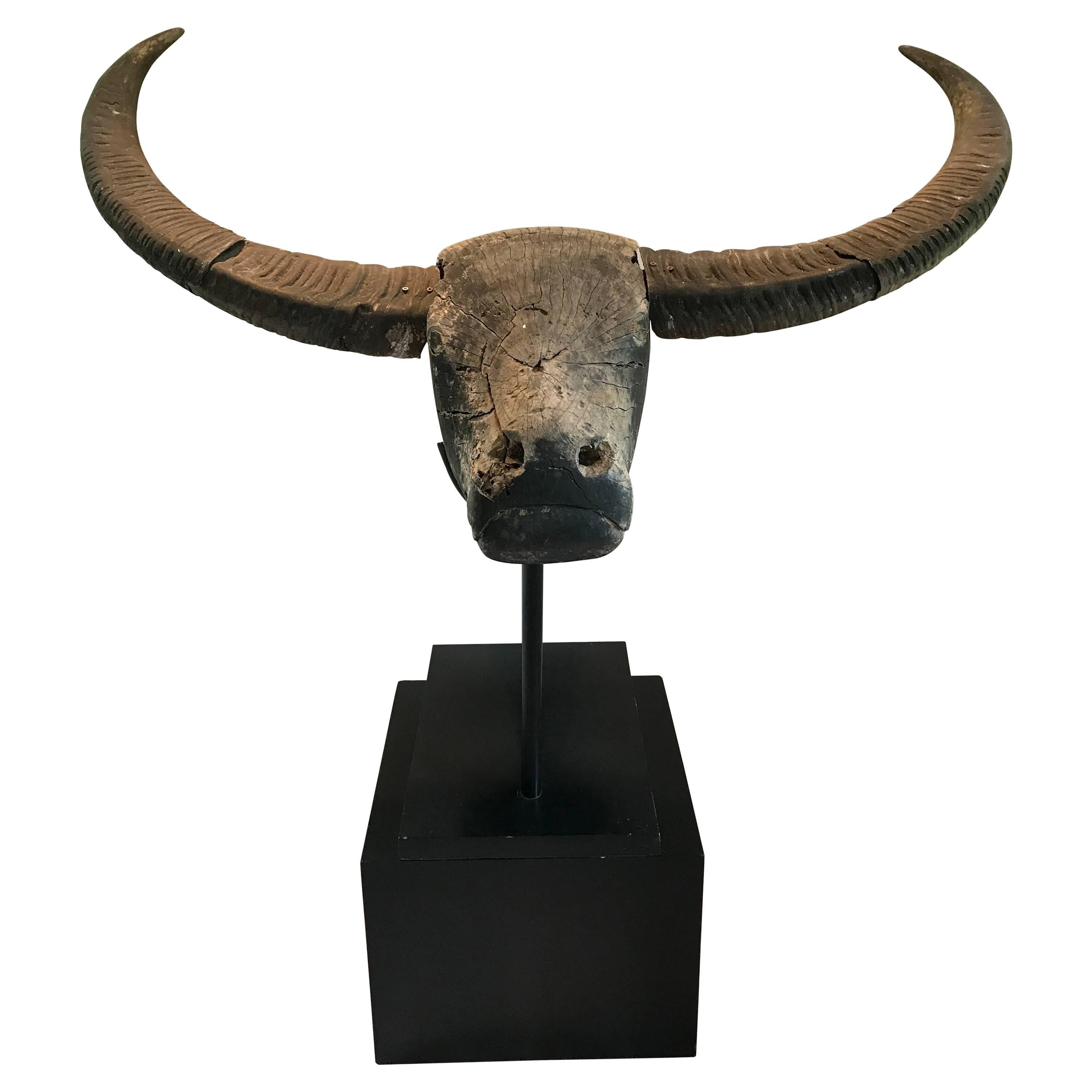 Large 19th Century Indonesian Sculpture of a Bull For Sale