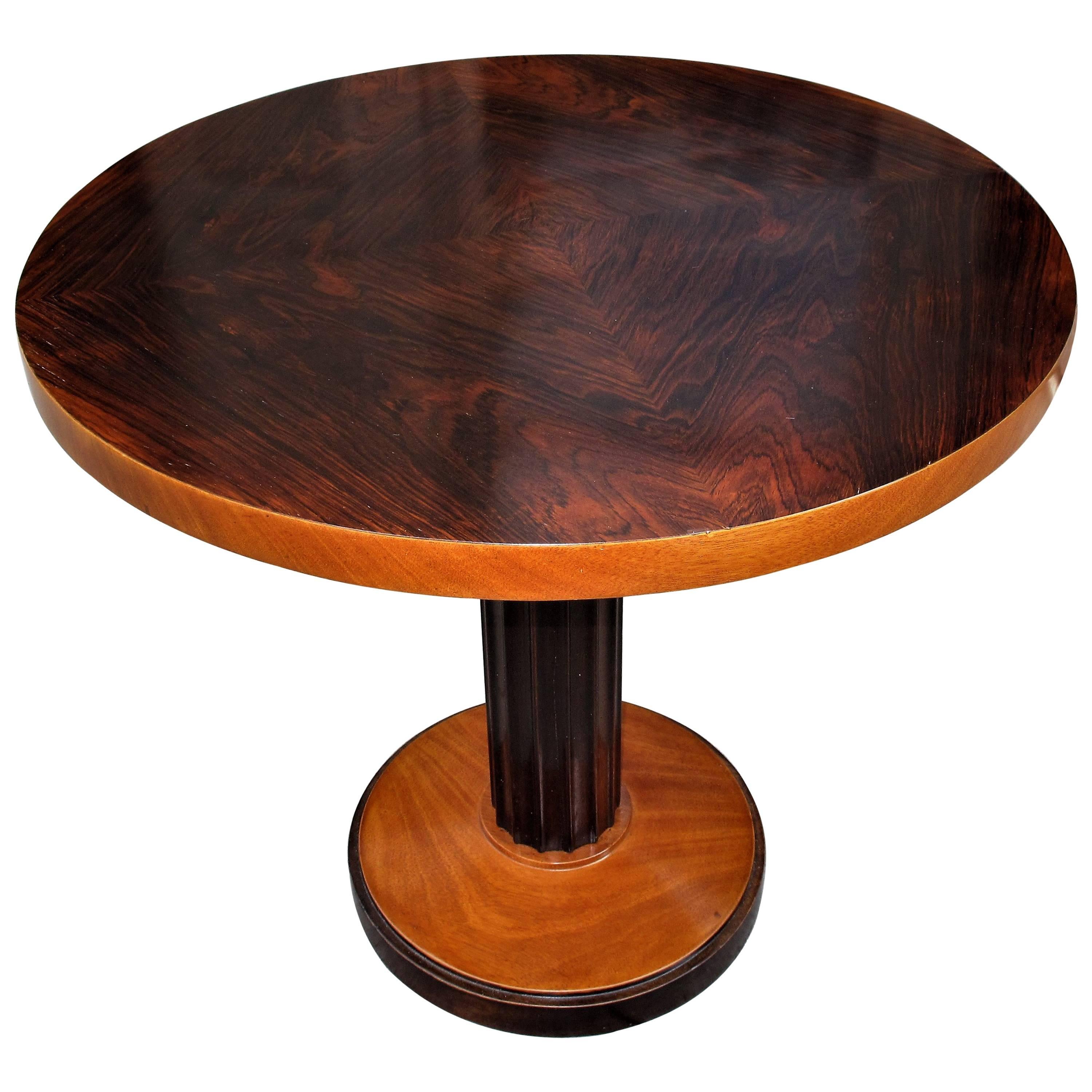 Jules Leleu Style of Occasional Table in Rosewood, 1930, Art Deco For Sale