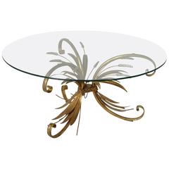 Mid-Century Gilt and Silvered Metal Coco Chanel Coffee Table in Maison Baguès 9