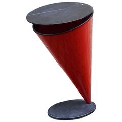 Rare Kartell Design Wastepaper in Plastic from the 1980s Conical Shape