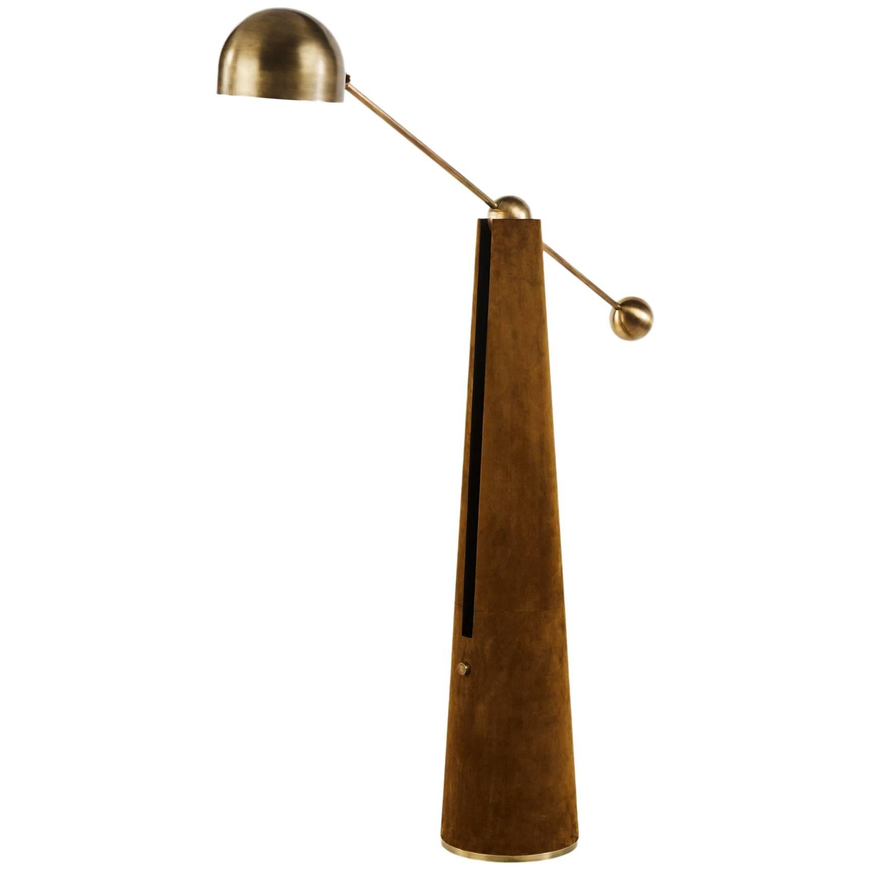 Metronome Articulating Floor Lamp by APPARATUS For Sale