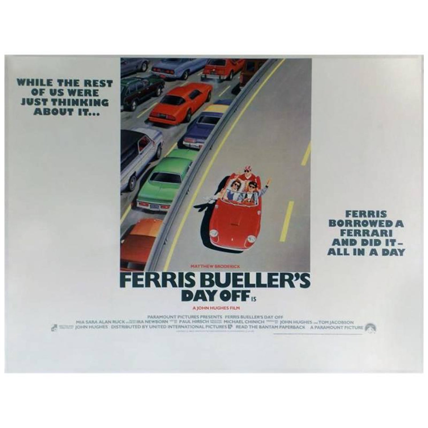 Ferris Bueller Stars (Broderick/Ruck/Sara) Autographed Red Wings