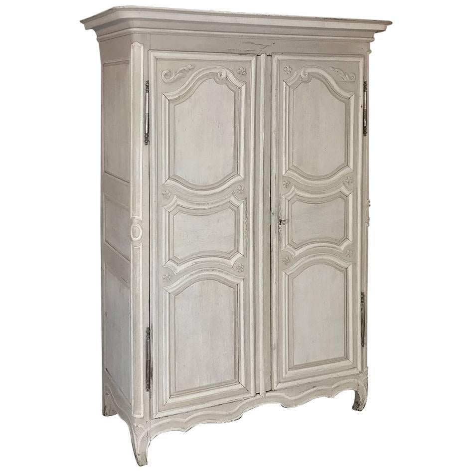 18th Century Painted Country French Armoire