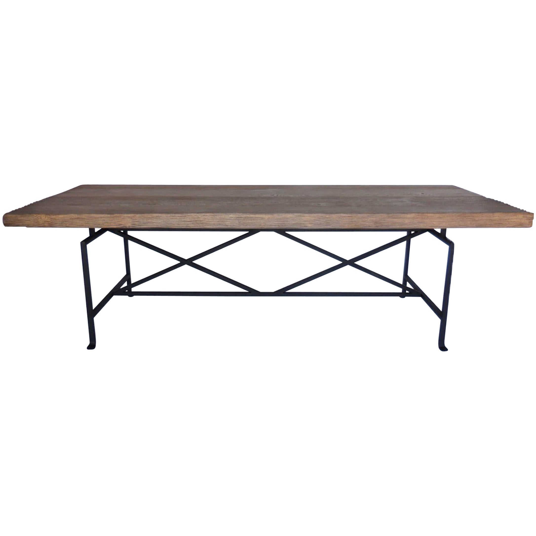 Dos Gallos Reclaimed Wood Modern Clean Line Coffee Table or Bench with