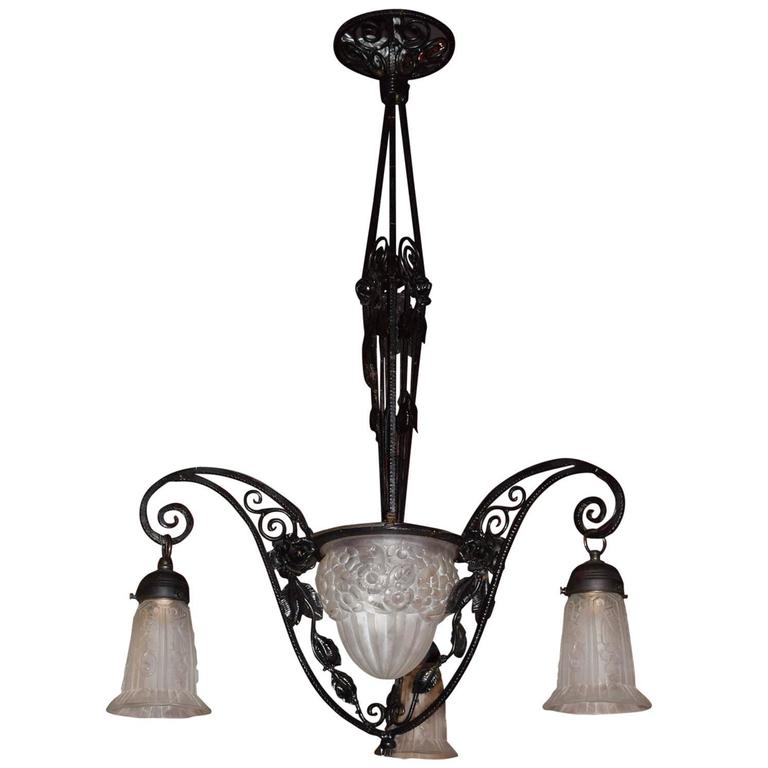 Tall Art Deco Chandelier For At 1stdibs Antique Chandelier Art Deco