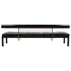 Black Leather Sity Daybed by Antonio Citterio for B&B Italia