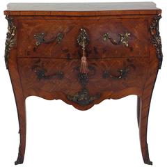19th Century French Marquetry Inlaid Tulipwood and Kingwood Secretaire Commode 1