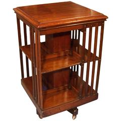 Beautiful Walnut Revolving Bookcase