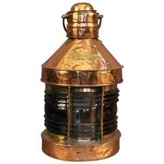 Solid Copper Ship's Trawling Lantern