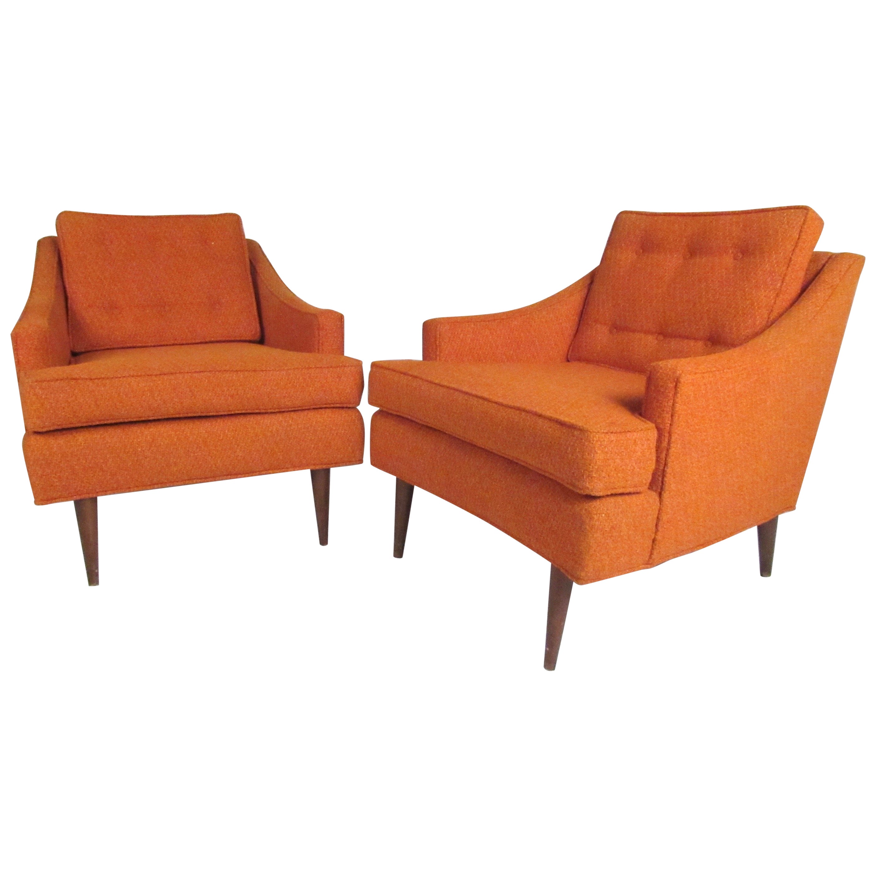 French MidCentury Club Chairs by Airborne, Pair at 1stDibs
