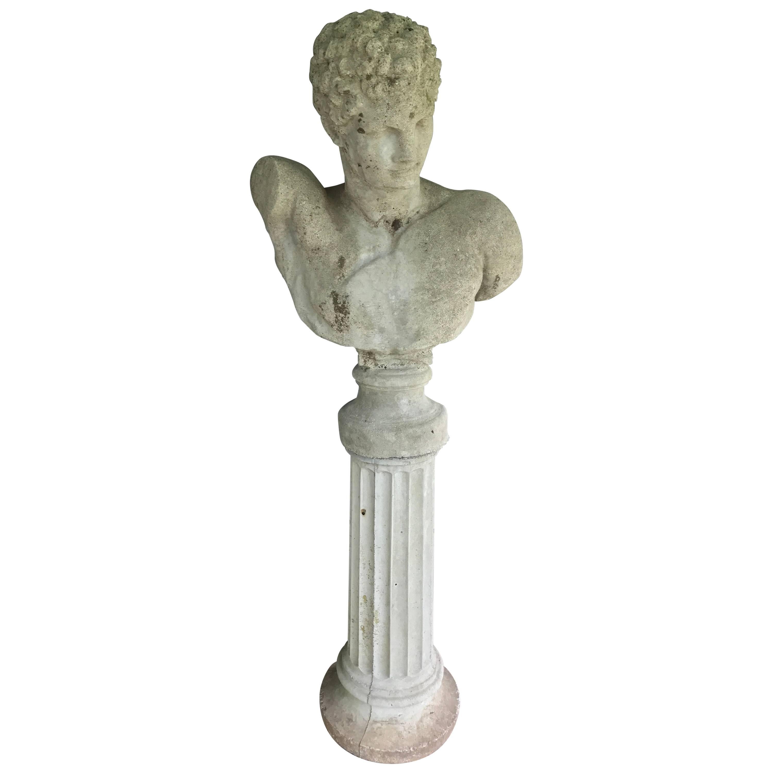 Cast Stone Italian Bust of Hermes